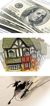 Financial POA Collage money, house and signature