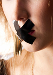 employee with lips sealed