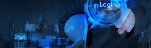 hand on login screen