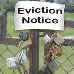 eviction notice on gate